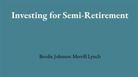 merrill lynch retirement products.